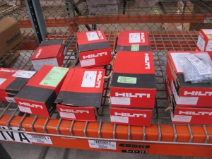 LOT TO INCLUDE: LARGE QUANTITY OF HILTI ANCHORS, EPOXY ADHESIVES, CONCRETE ADHESIVES, (5) HELICOIL MASTER THREAD REPAIR KITS. LOADING & HANDLING FEE $15-4211